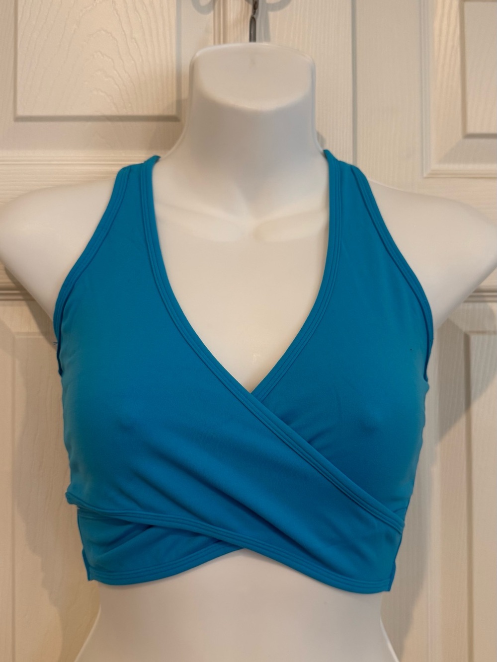 NVGTN Caribbean Blue Wrap-Front Sports Bralette